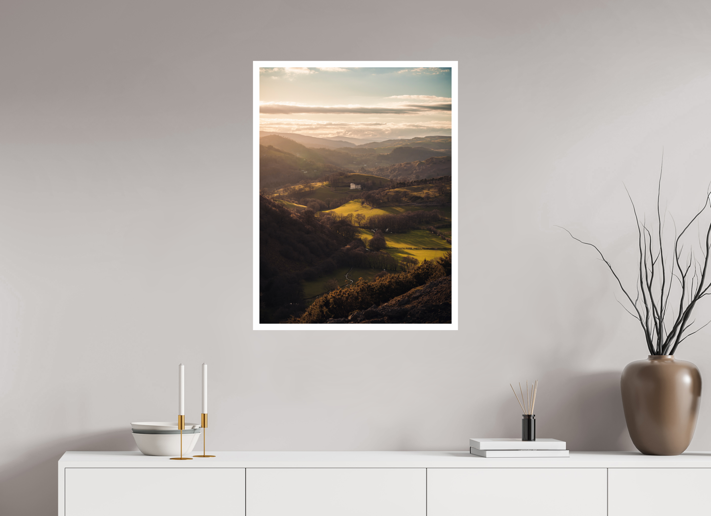 60 x 80 cm, Fine Art Print Home in The Valley