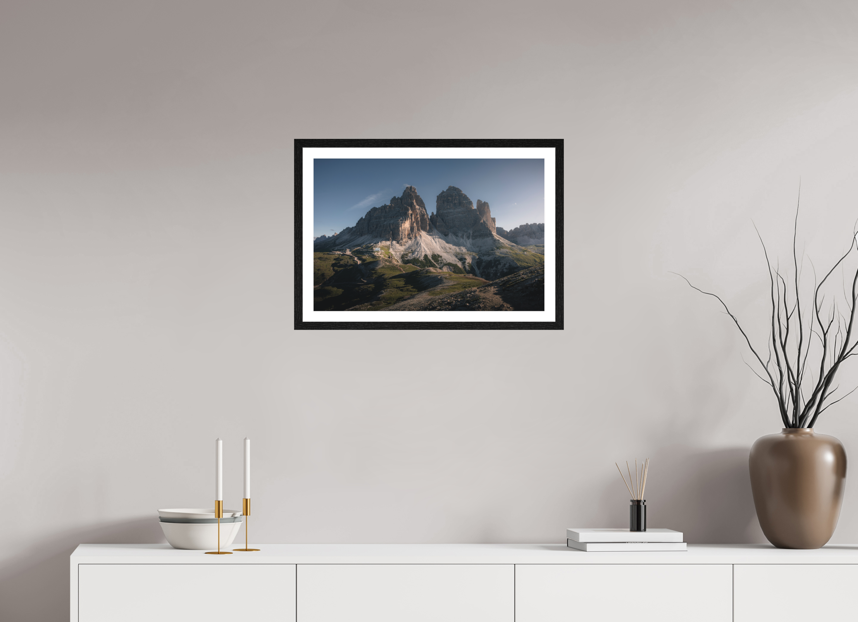 60 x 40 cm, Black Oak Frame Rifugio Auronzo 2.0