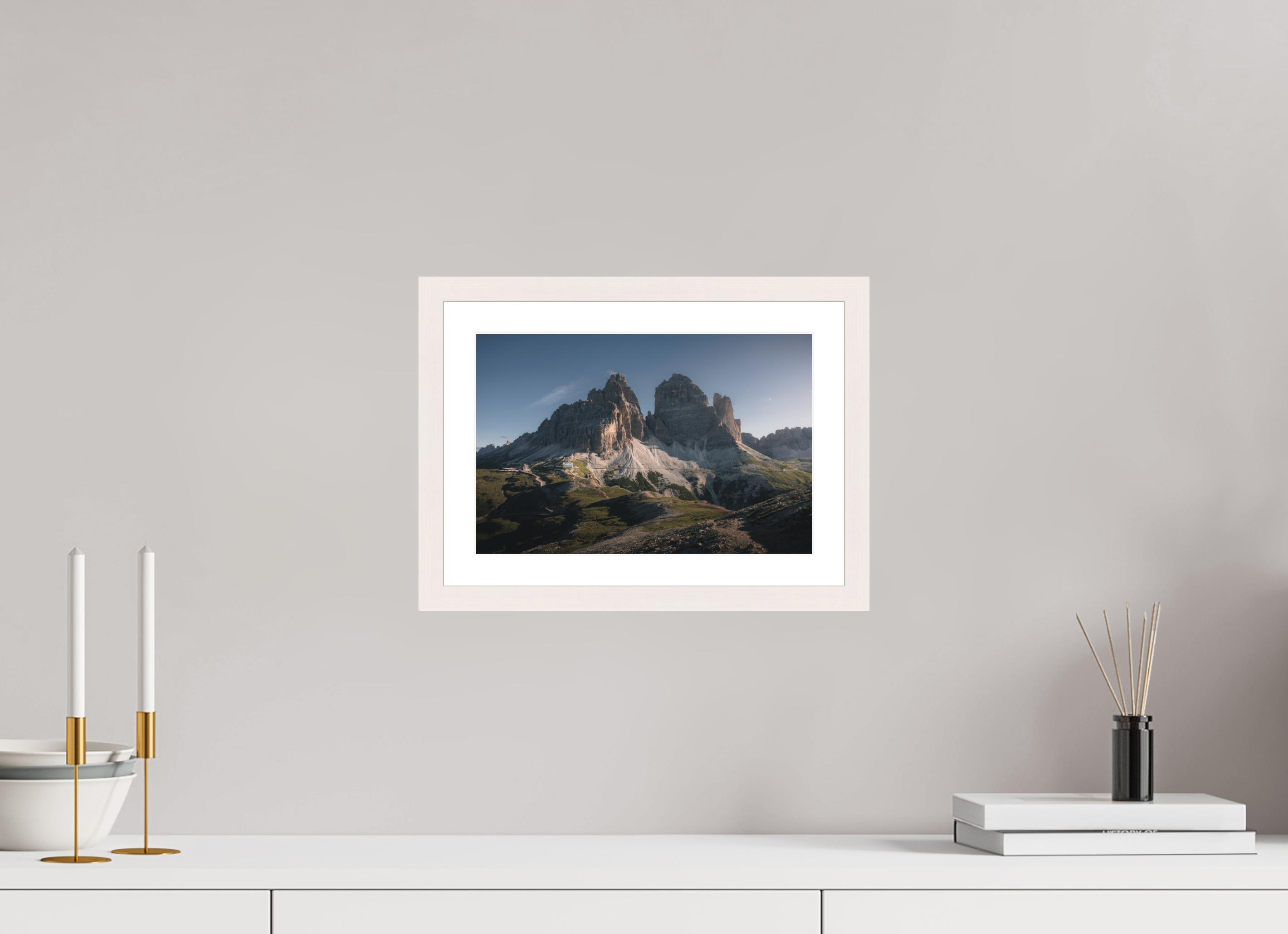 30 x 20 cm, White Maple Frame Rifugio Auronzo 2.0