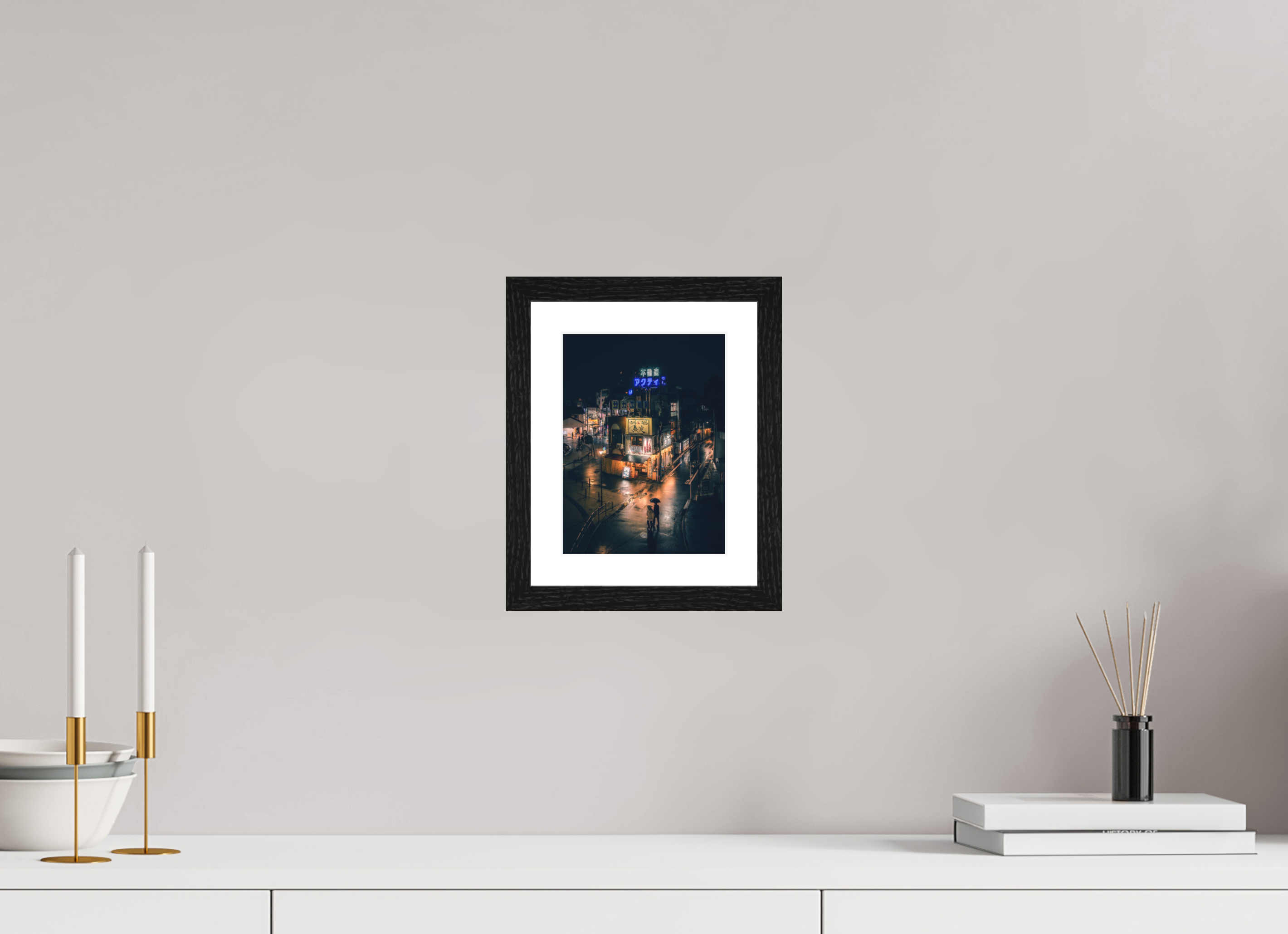 15 x 20 cm, Black Oak Frame Couple at Shiinamachi