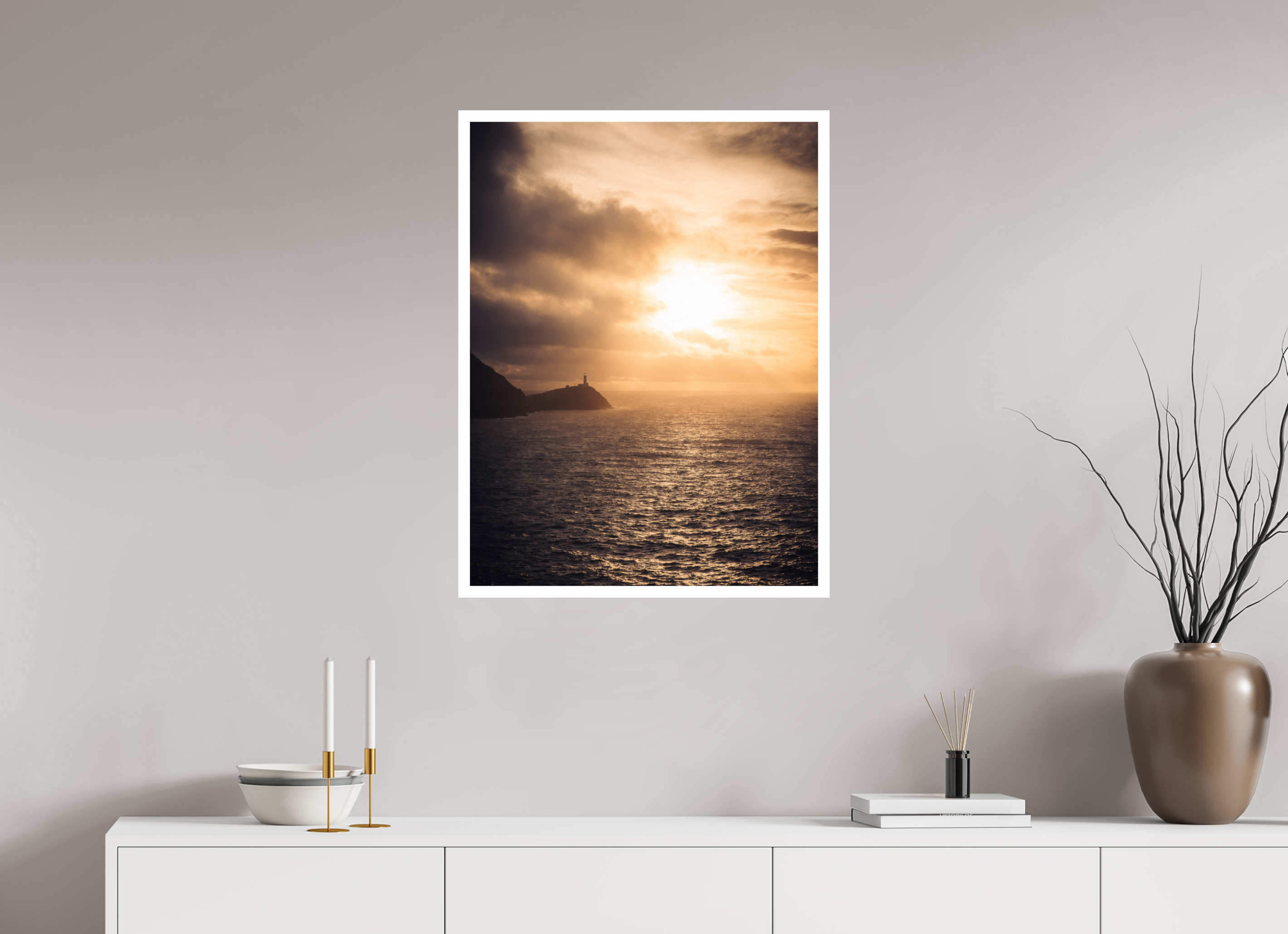 60 x 80 cm, Fine Art Print South Stack at Sunset