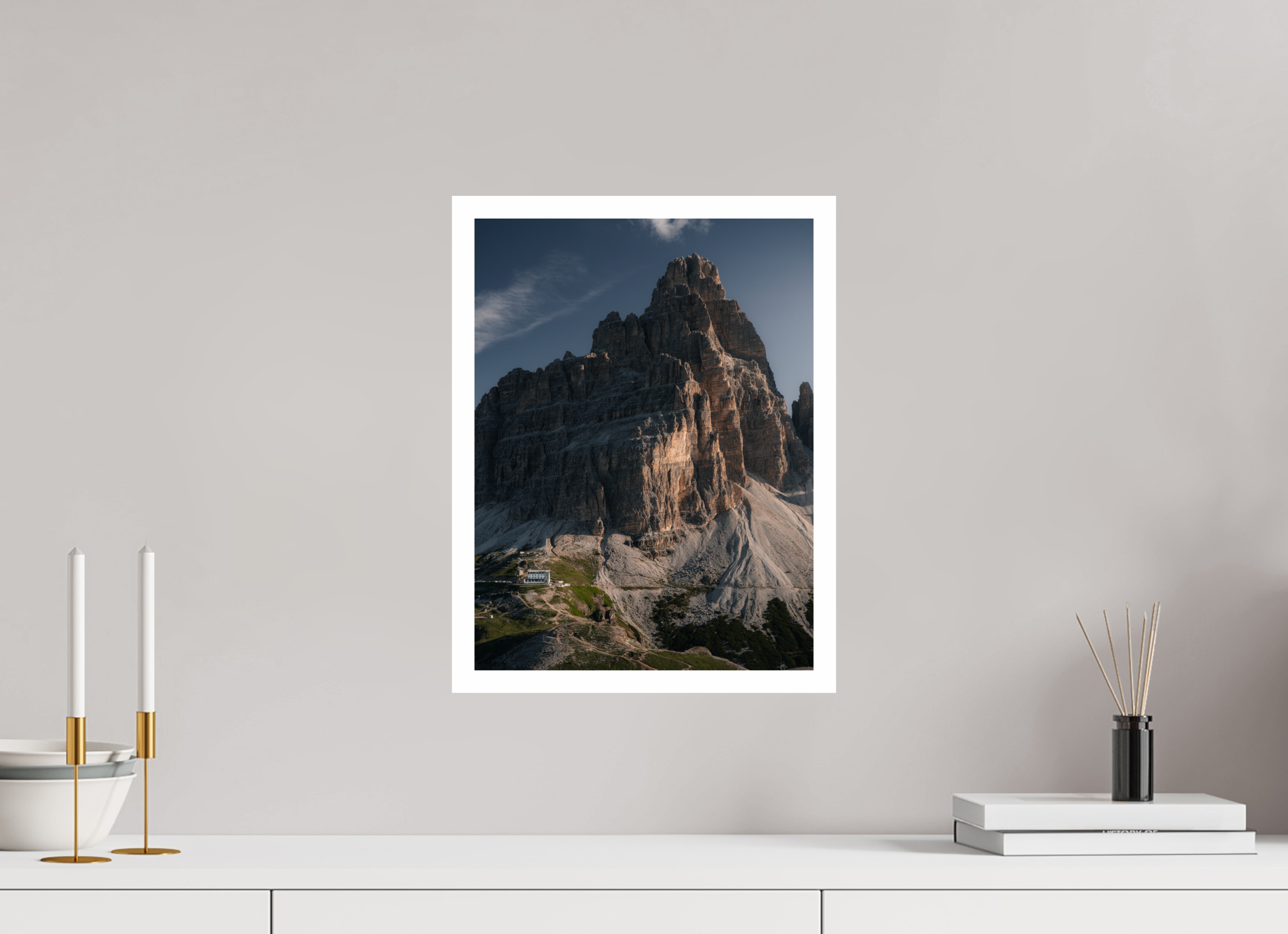 30 x 40 cm, Fine Art Print Rifugio Auronzo at Tre Cime