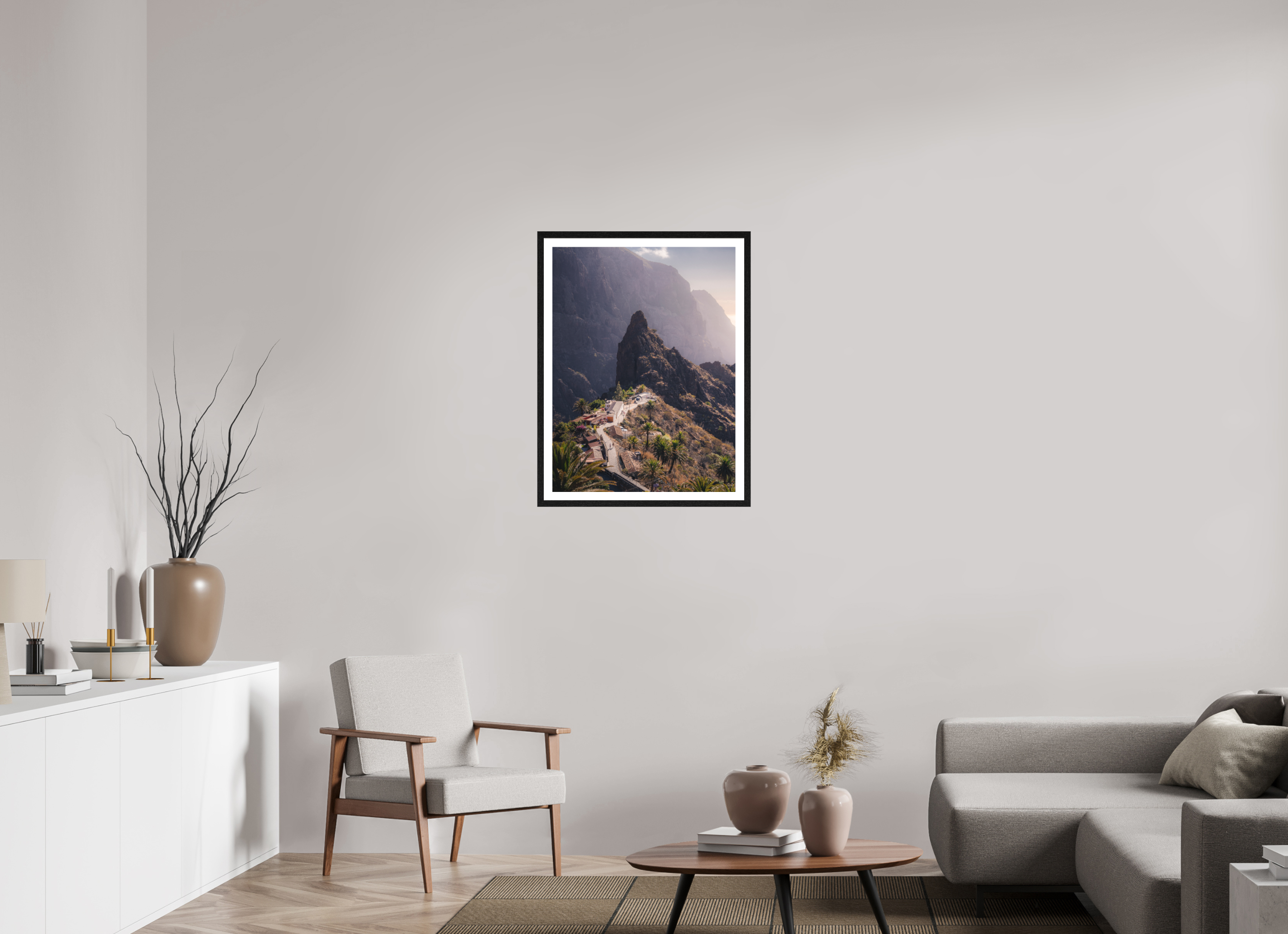 60 x 80 cm, Black Oak Frame The Heart of Masca