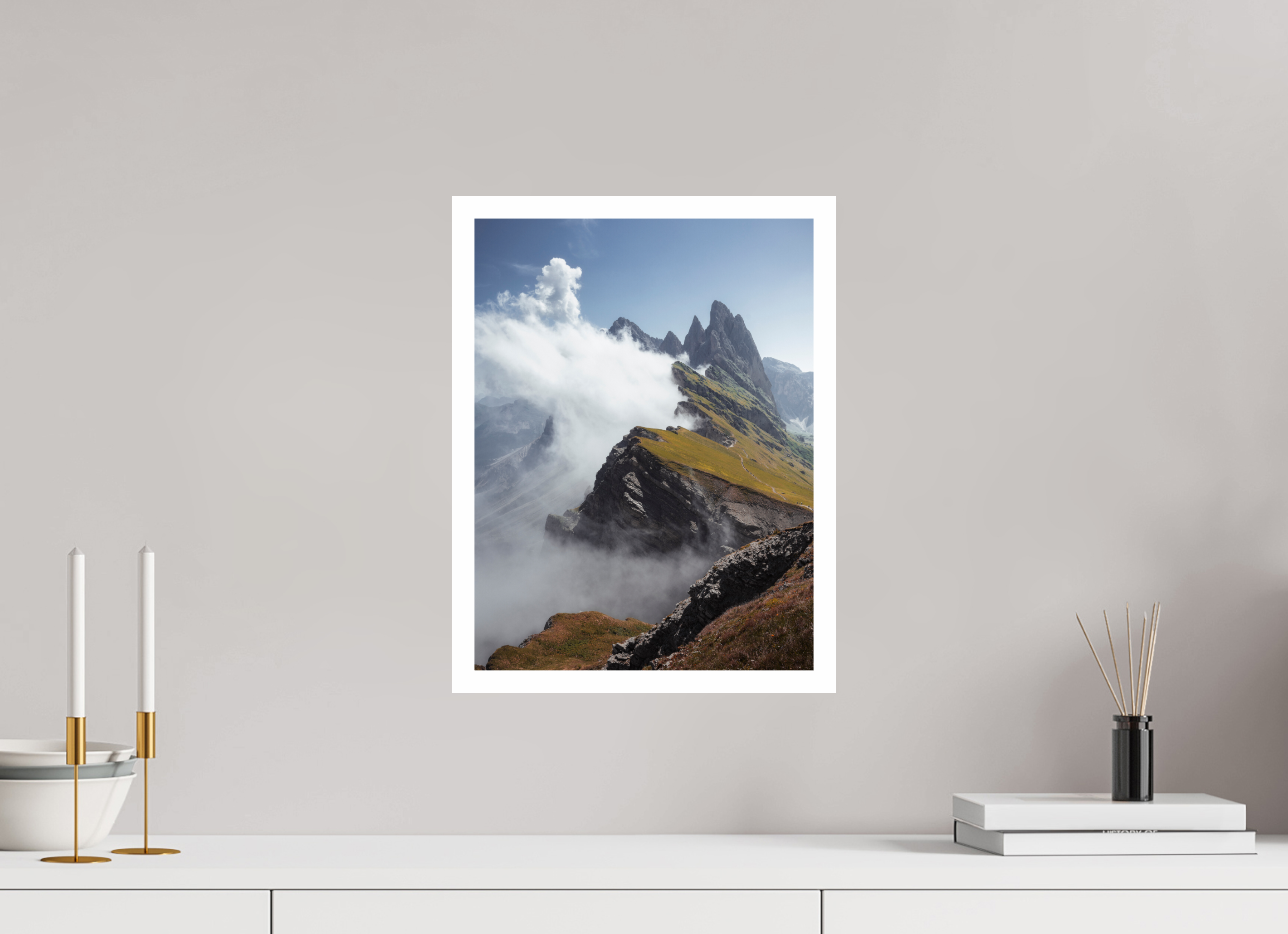 30 x 40 cm, Fine Art Print The Seceda Wall